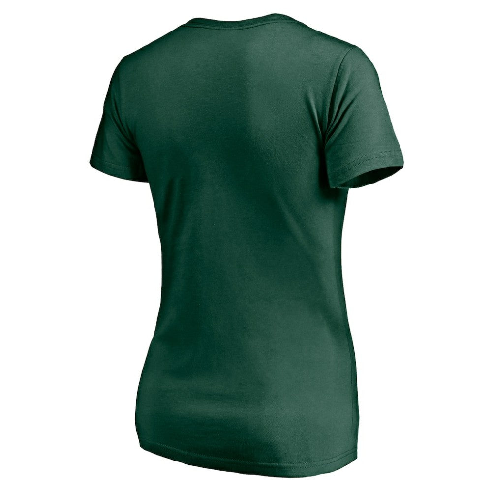 Minnesota Wild Women's Mascot In Bounds V-Neck T-Shirt - Green T-shirts