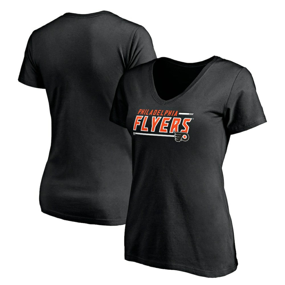 Philadelphia Flyers Women's Mascot In Bounds V-Neck T-Shirt - Black T-shirts