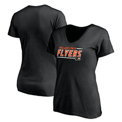 Philadelphia Flyers Women's Mascot In Bounds V-Neck T-Shirt - Black T-shirts