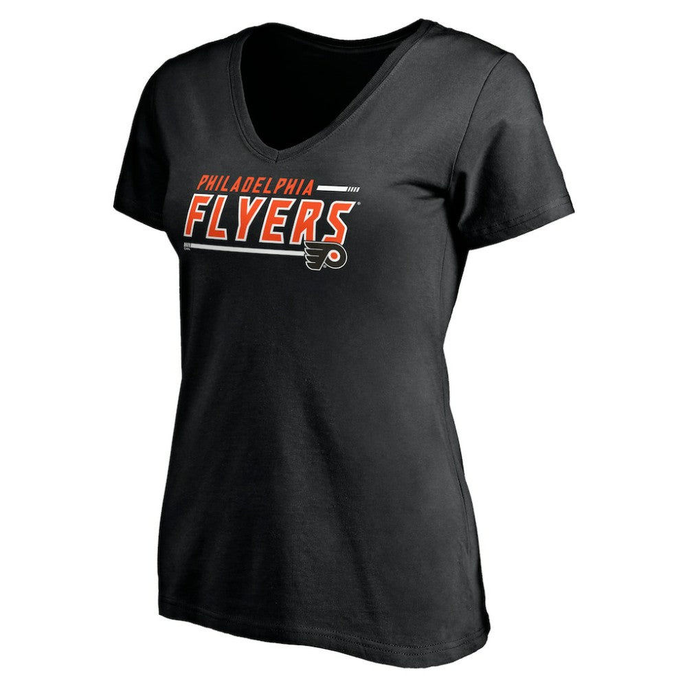 Philadelphia Flyers Women's Mascot In Bounds V-Neck T-Shirt - Black T-shirts