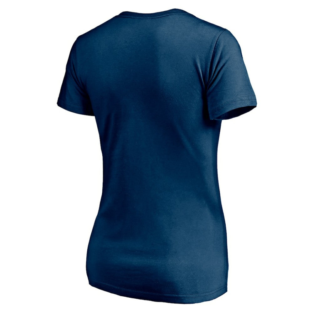 Seattle Kraken Women's Mascot In Bounds V-Neck T-Shirt - Deep Sea Blue T-shirts