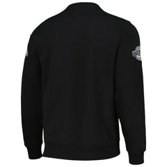Chicago Blackhawks Starter x NHL Black Ice Cross Check Pullover Sweatshirt - Black Sweatshirts