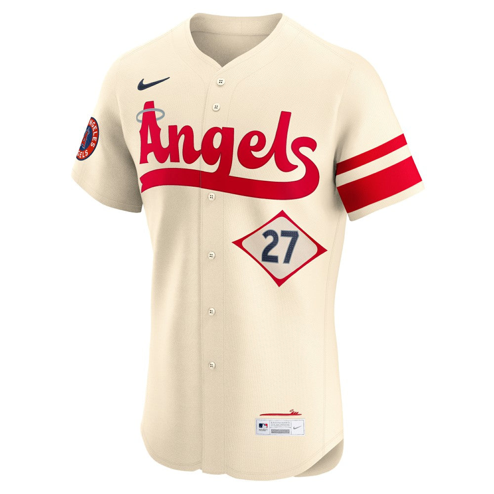 Mike Trout Los Angeles Angels City Connect Elite Player Jersey Cream