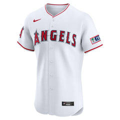 Los Angeles Angels Home Elite Patch Jersey White