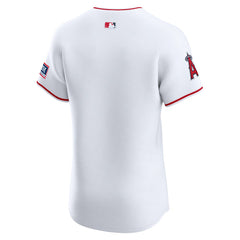 Los Angeles Angels Home Elite Patch Jersey White
