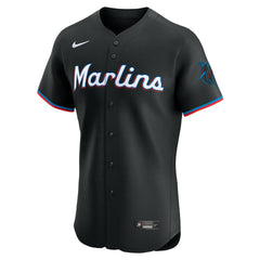 Miami Marlins Alternate Vapor Premier Elite Patch Jersey Black