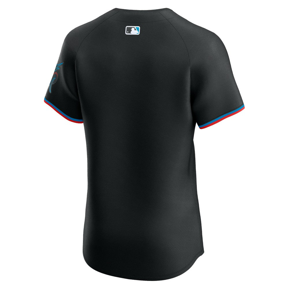 Miami Marlins Alternate Vapor Premier Elite Patch Jersey Black