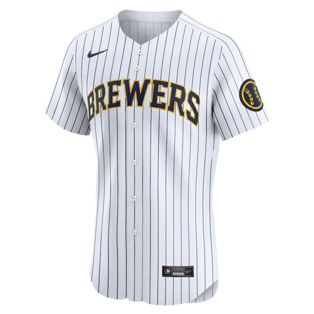 Milwaukee Brewers Alternate Vapor Premier Elite Patch Jersey White