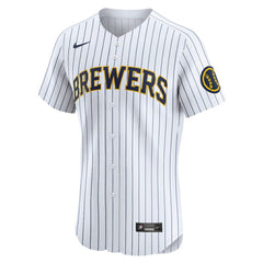 Milwaukee Brewers Alternate Vapor Premier Elite Patch Jersey White