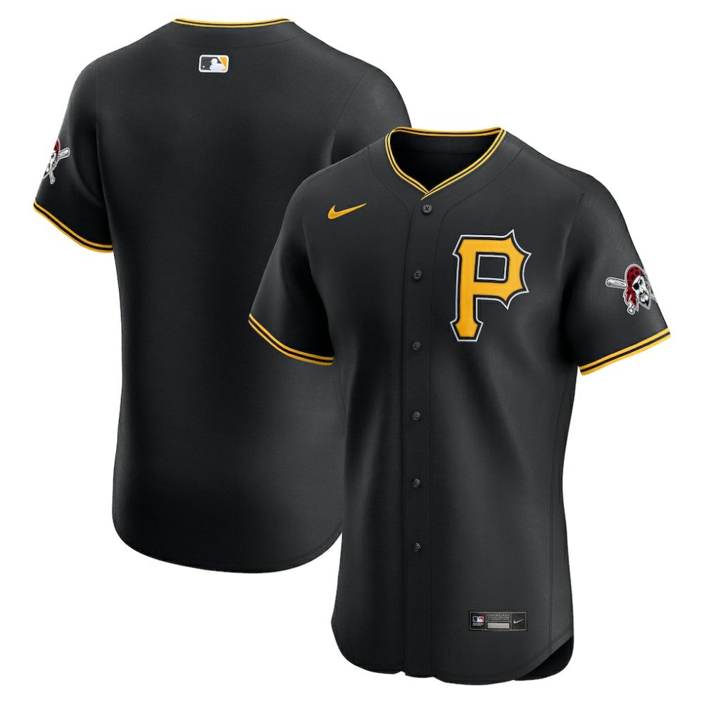 Pittsburgh Pirates Alternate Vapor Premier Elite Patch Jersey Black