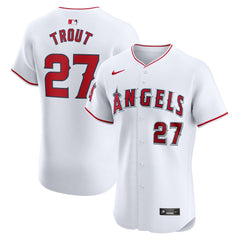 Mike Trout Los Angeles Angels Home Elite Player Jersey White