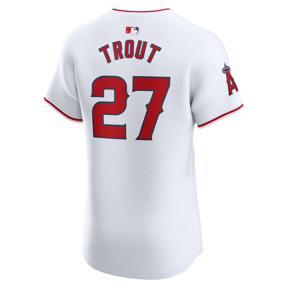 Mike Trout Los Angeles Angels Home Elite Player Jersey White