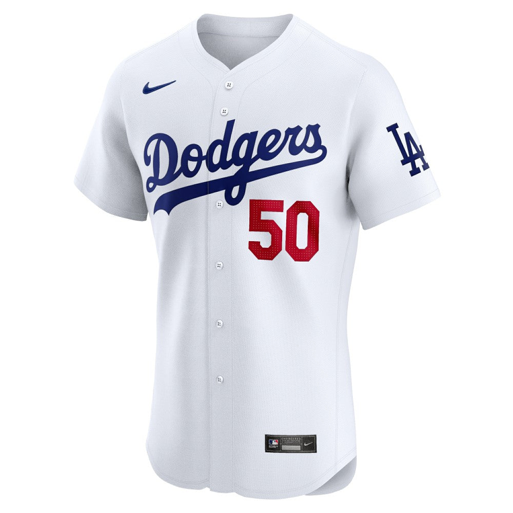 Mookie Betts Los Angeles Dodgers Home Elite Jersey White