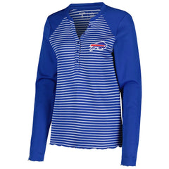 Buffalo Bills Antigua Women's Maverick Waffle Henley Long Sleeve T-Shirt - Royal discount