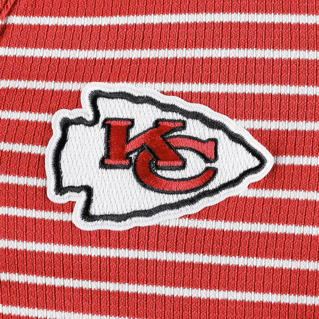 Kansas City Chiefs Antigua Women's Maverick Waffle Henley Long Sleeve T-Shirt - Red for sale