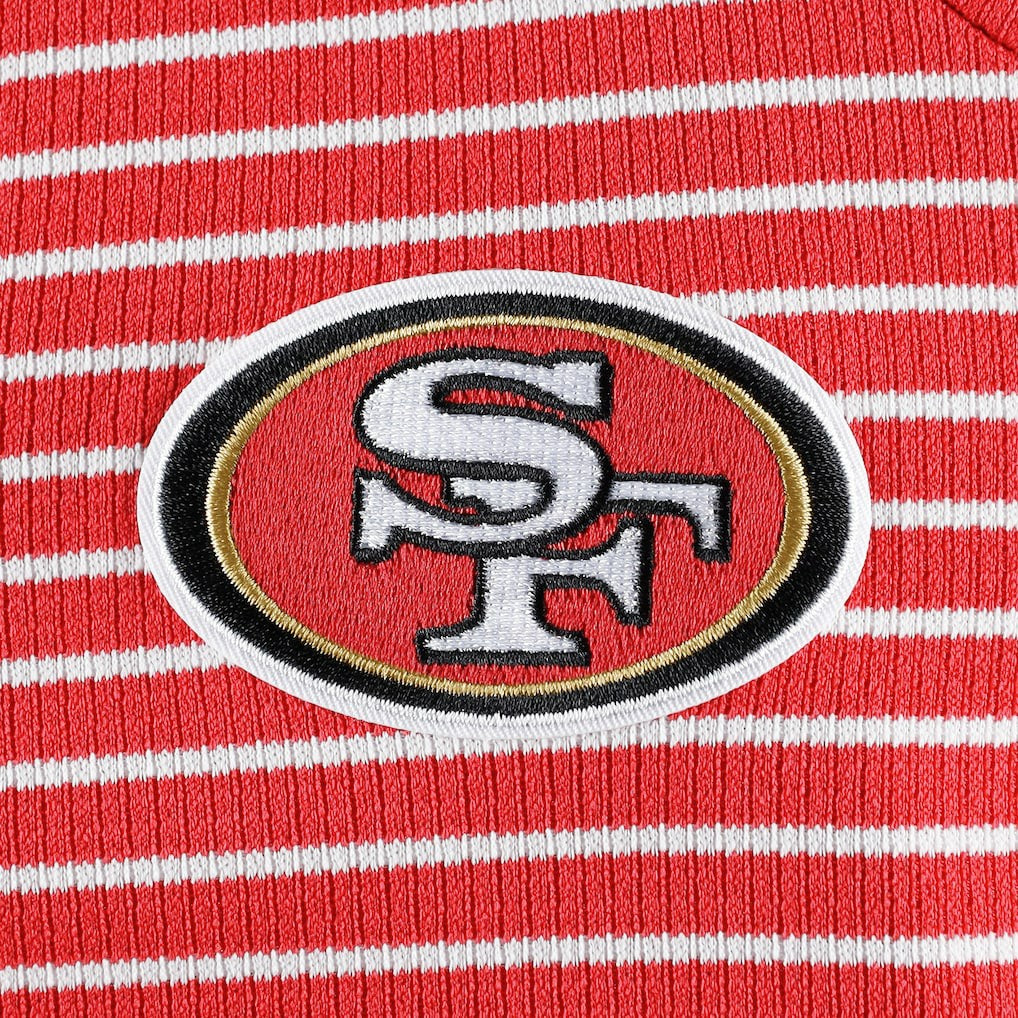 San Francisco 49ers Antigua Women's Maverick Waffle Henley Long Sleeve T-Shirt - Scarlet on sale