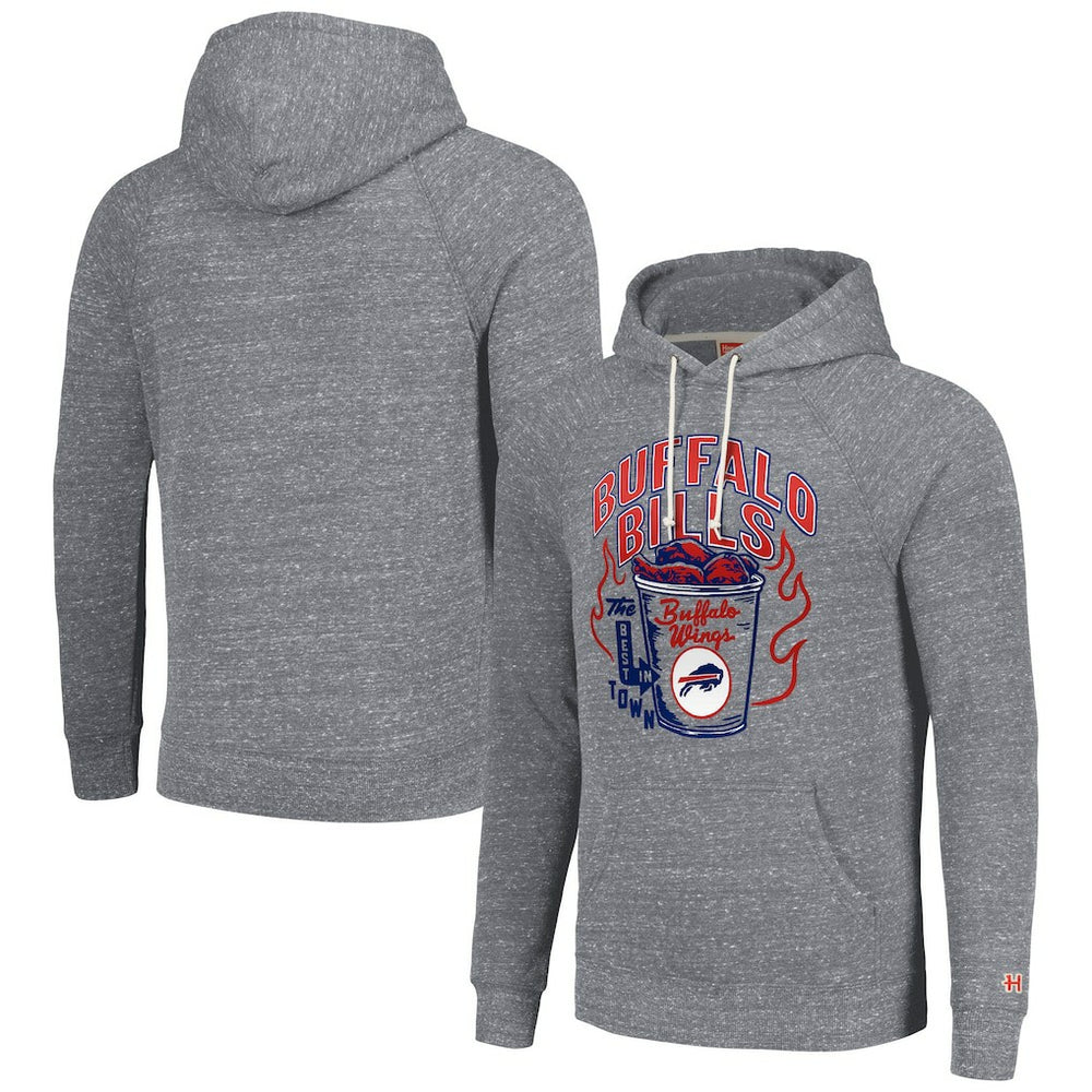 Buffalo Bills Homage Unisex NFL x Guy Fieri’s Flavortown Tri-Blend Pullover Hoodie - Gray sale