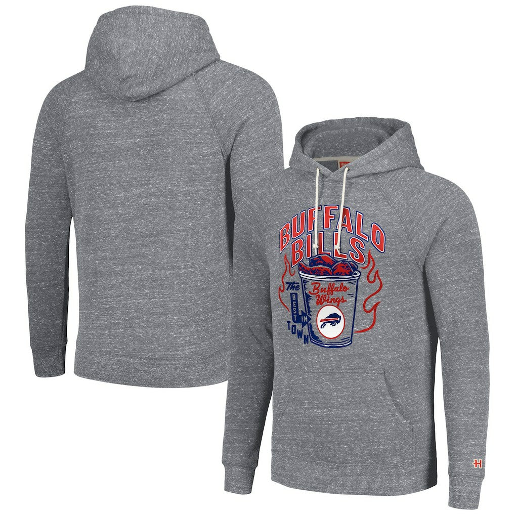 Buffalo Bills Homage Unisex NFL x Guy Fieri’s Flavortown Tri-Blend Pullover Hoodie - Gray sale