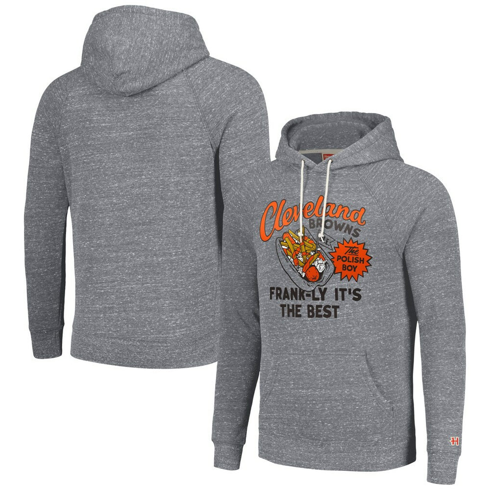 Cleveland Browns Homage Unisex NFL x Guy Fieri’s Flavortown Tri-Blend Pullover Hoodie - Gray cheap