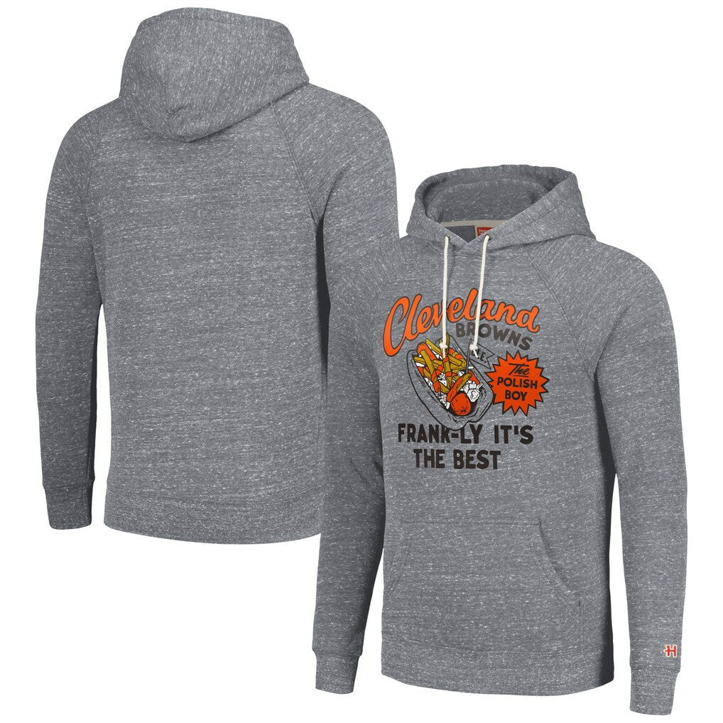Cleveland Browns Homage Unisex NFL x Guy Fieri’s Flavortown Tri-Blend Pullover Hoodie - Gray cheap