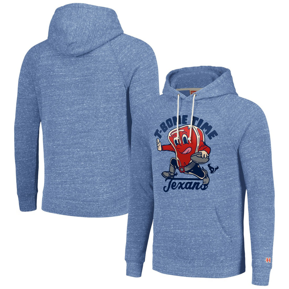 Houston Texans Homage Unisex NFL x Guy Fieri’s Flavortown Tri-Blend Pullover Hoodie - Light Blue cheap
