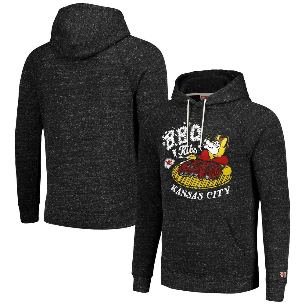 Kansas City Chiefs Homage Unisex NFL x Guy Fieri’s Flavortown Tri-Blend Pullover Hoodie - Charcoal outlet