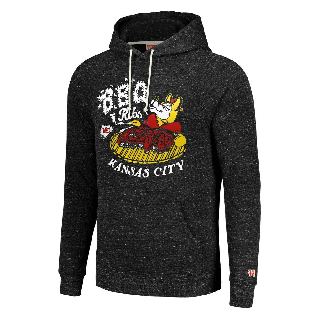Kansas City Chiefs Homage Unisex NFL x Guy Fieri’s Flavortown Tri-Blend Pullover Hoodie - Charcoal outlet