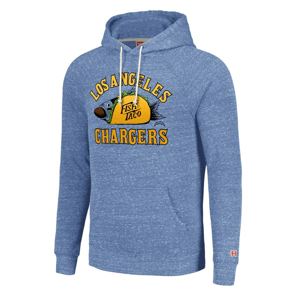 Los Angeles Chargers Homage Unisex NFL x Guy Fieri’s Flavortown Tri-Blend Pullover Hoodie - Light Blue discount
