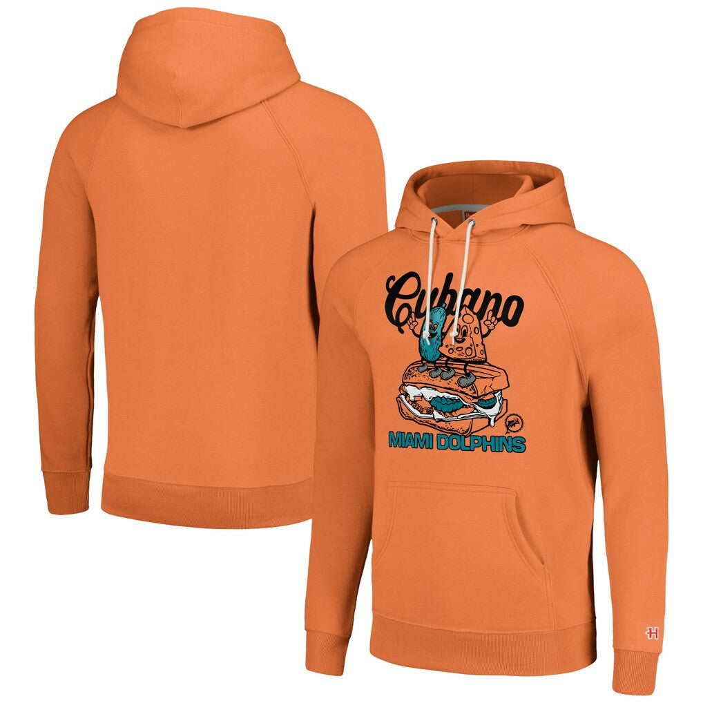 Miami Dolphins Homage Unisex NFL x Guy Fieri’s Flavortown Tri-Blend Pullover Hoodie - Gray on sale