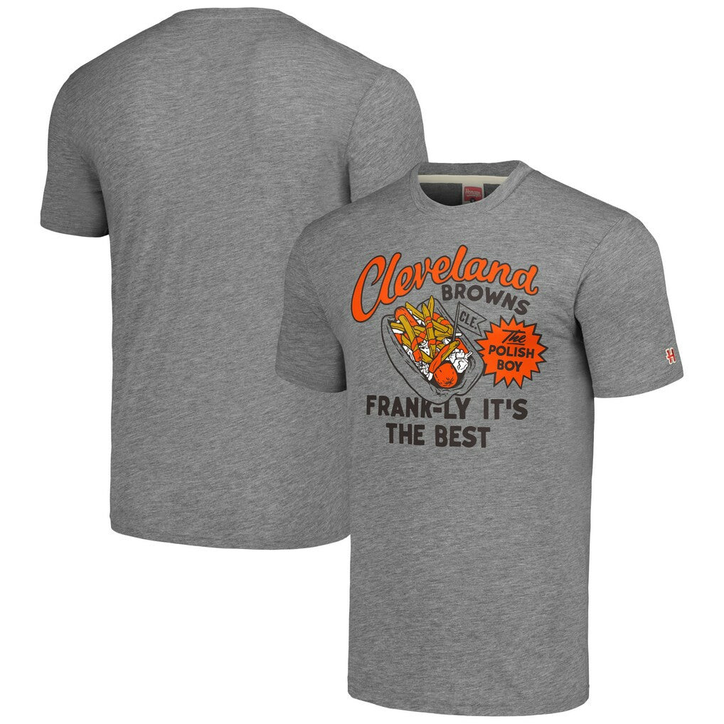 Cleveland Browns Homage Unisex NFL x Guy Fieri’s Flavortown Tri-Blend T-Shirt - Gray for sale