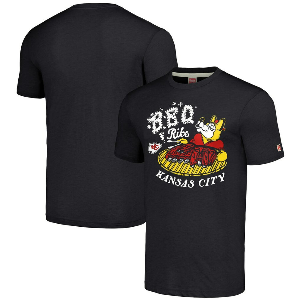 Kansas City Chiefs Homage Unisex NFL x Guy Fieri’s Flavortown Tri-Blend T-Shirt - Charcoal for sale
