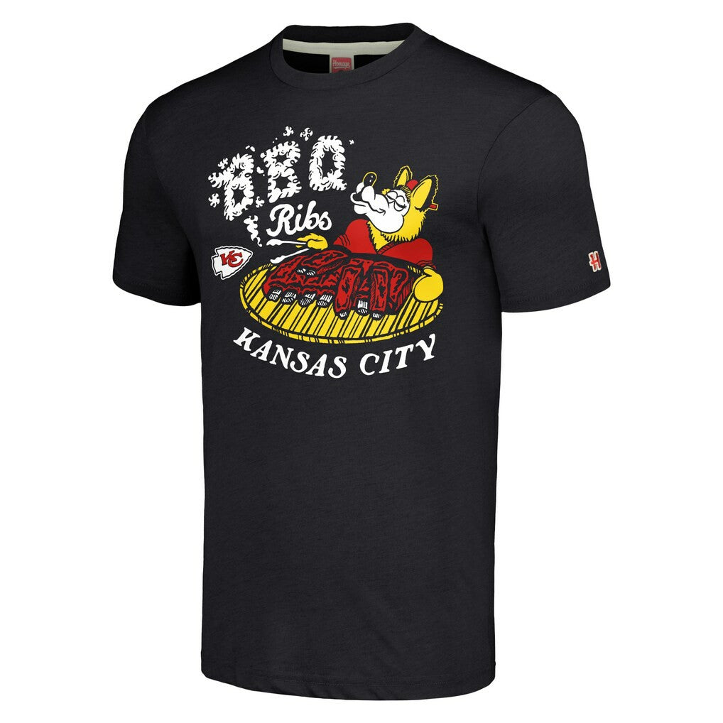 Kansas City Chiefs Homage Unisex NFL x Guy Fieri’s Flavortown Tri-Blend T-Shirt - Charcoal for sale