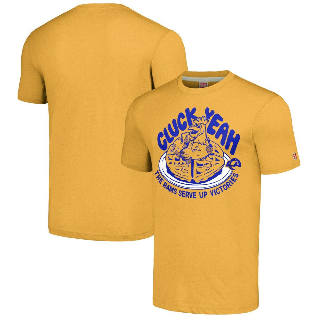 Los Angeles Rams Homage Unisex NFL x Guy Fieri’s Flavortown Tri-Blend T-Shirt - Gold online