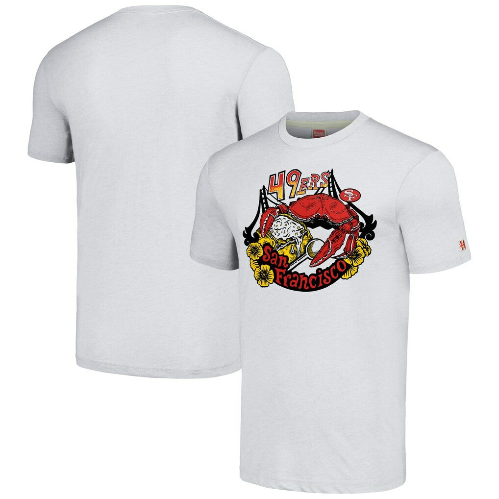 San Francisco 49ers Homage Unisex NFL x Guy Fieri’s Flavortown Tri-Blend T-Shirt - Ash for sale