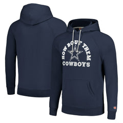 Dallas Cowboys Homage Unisex Hyperlocal Raglan Pullover Hoodie - Navy sale