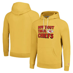 Kansas City Chiefs Homage Unisex Hyperlocal Raglan Pullover Hoodie - Gold on sale