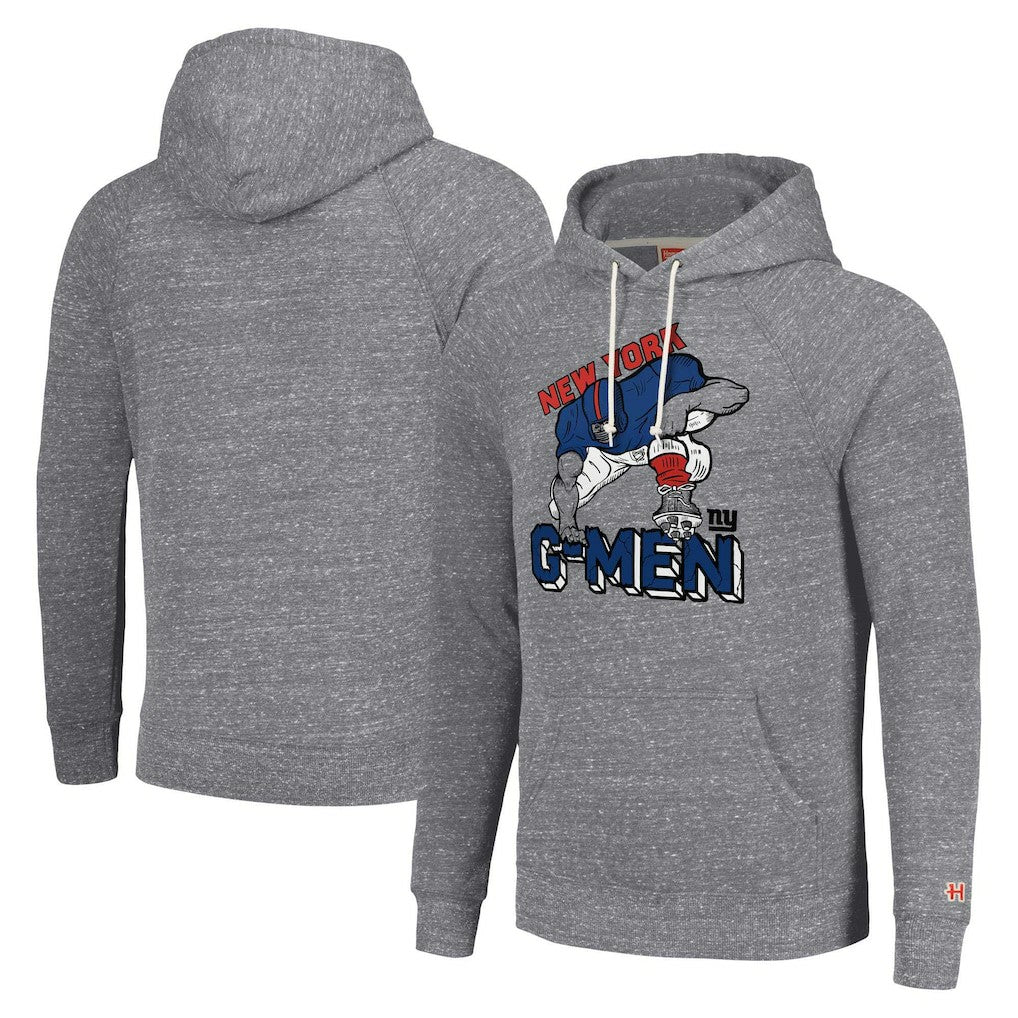 New York Giants Homage Unisex Hyperlocal Raglan Pullover Hoodie - Gray on sale