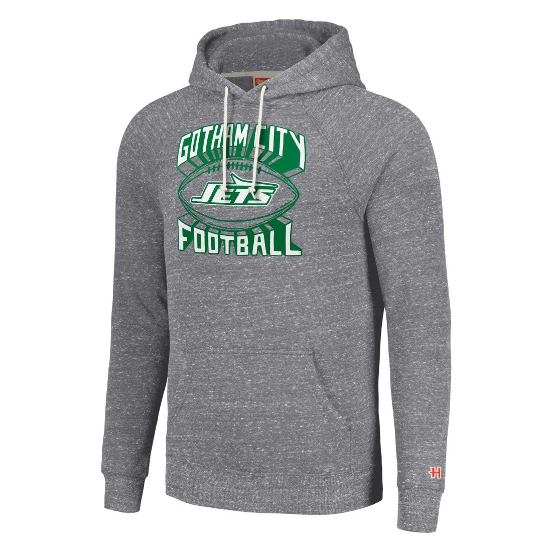 New York Jets Homage Unisex Hyperlocal Raglan Pullover Hoodie - Gray for sale