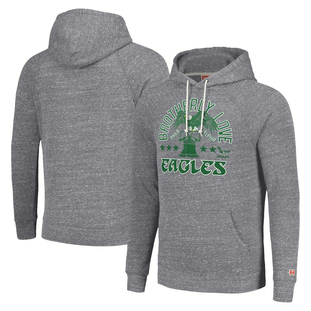 Philadelphia Eagles Homage Unisex Hyperlocal Raglan Pullover Hoodie - Gray discount