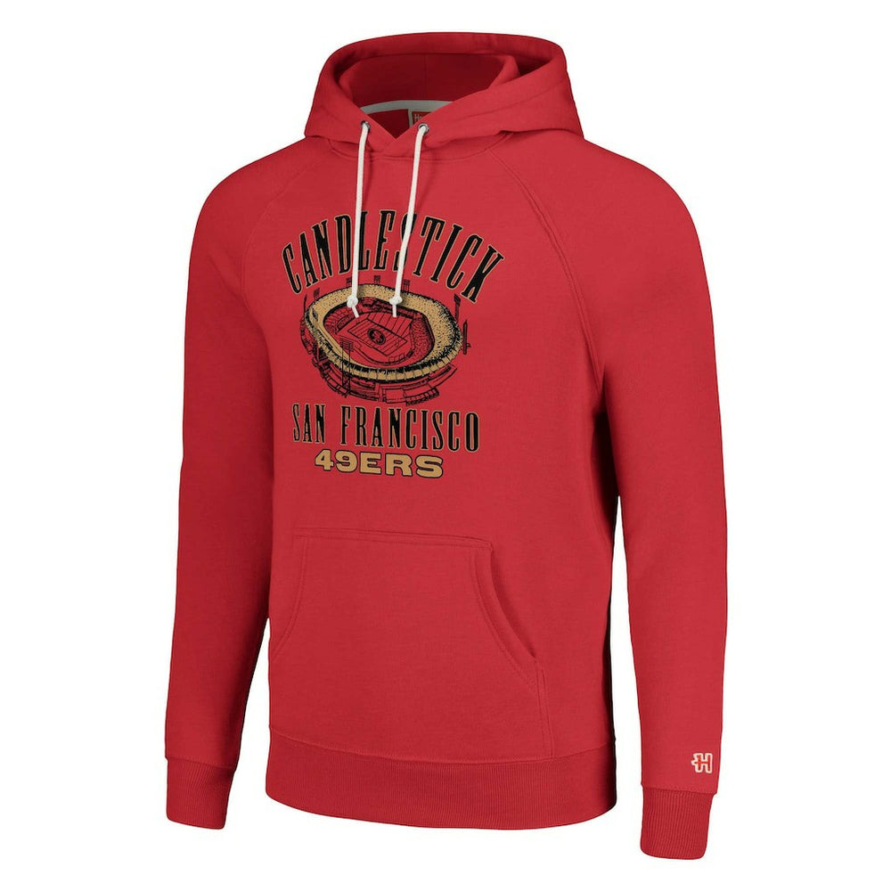 San Francisco 49ers Homage Unisex Hyperlocal Raglan Pullover Hoodie - Scarlet sale