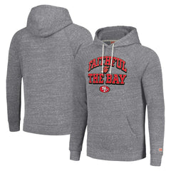 San Francisco 49ers Homage Unisex Hyperlocal Raglan Pullover Hoodie - Gray on sale
