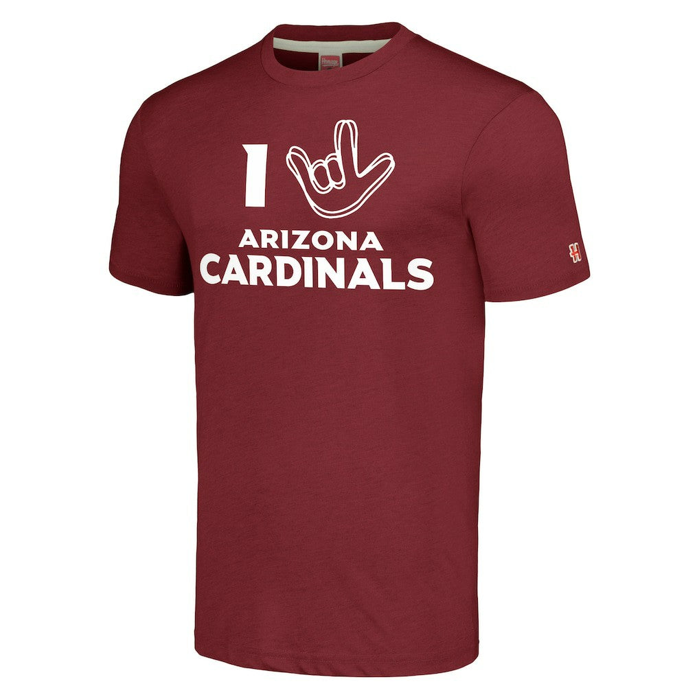 Arizona Cardinals Homage Unisex The NFL ASL Collection by Love Sign Tri-Blend T-Shirt - Cardinal outlet