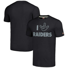 Las Vegas Raiders Homage Unisex The NFL ASL Collection by Love Sign Tri-Blend T-Shirt - Charcoal online