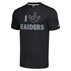 Las Vegas Raiders Homage Unisex The NFL ASL Collection by Love Sign Tri-Blend T-Shirt - Charcoal online