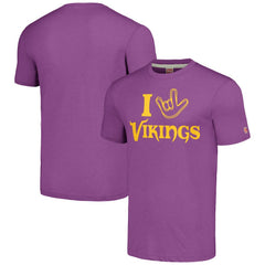 Minnesota Vikings Homage Unisex The NFL ASL Collection by Love Sign Tri-Blend T-Shirt - Purple discount