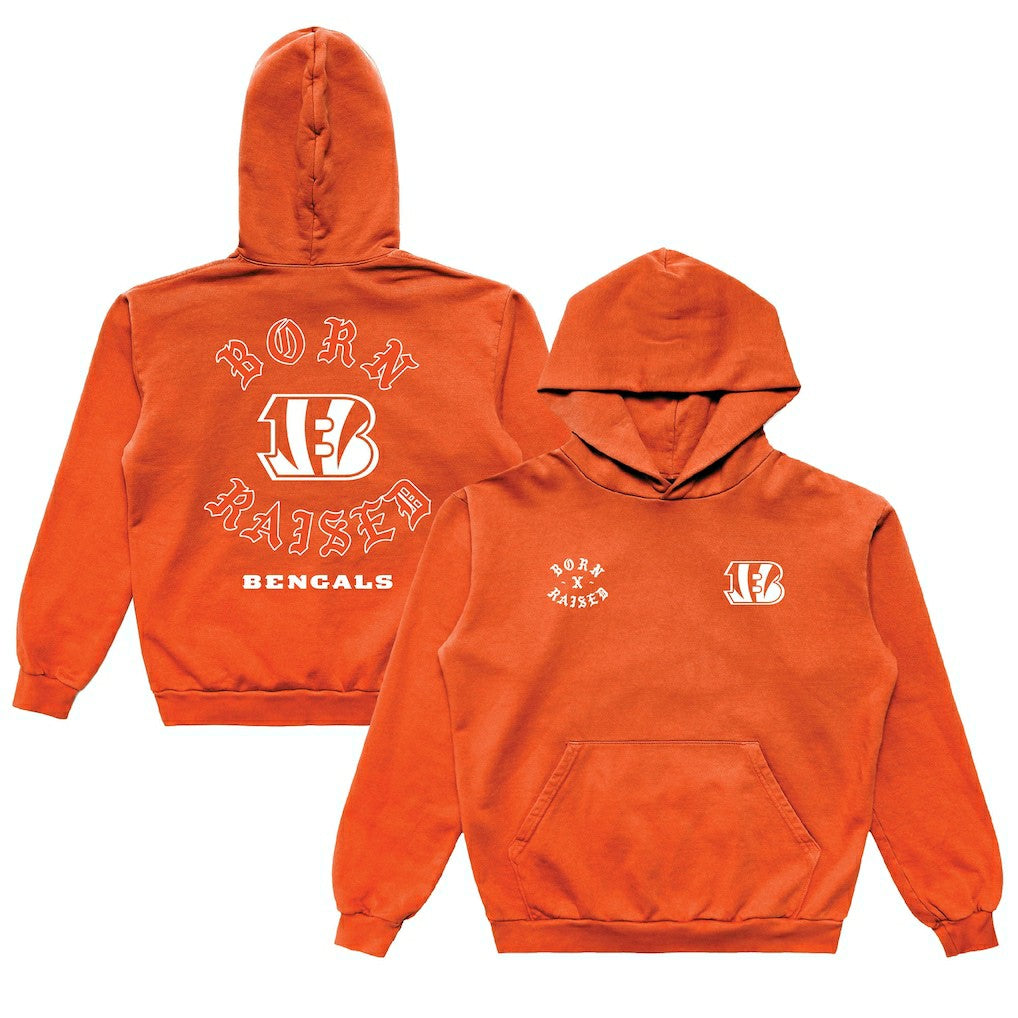 Cincinnati Bengals Born x Raised Unisex Pullover Hoodie - Orange discount
