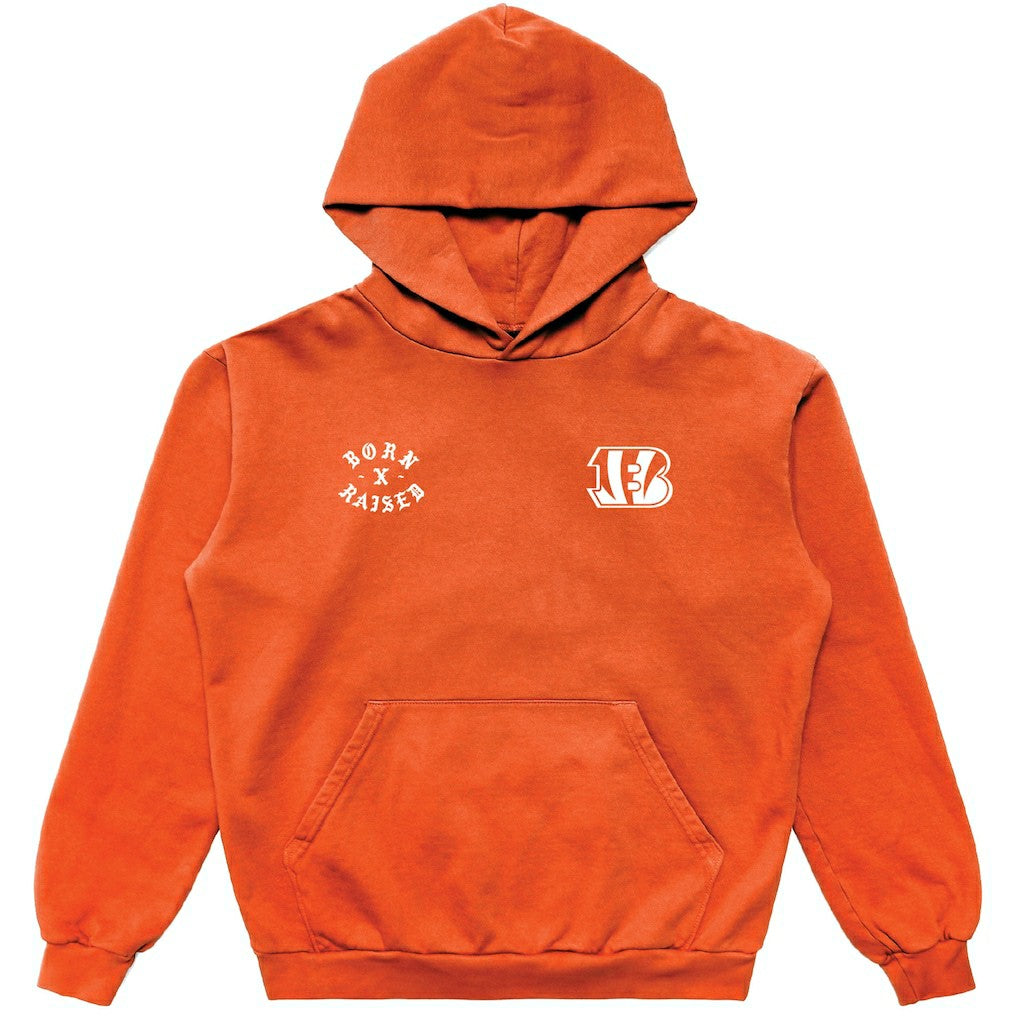 Cincinnati Bengals Born x Raised Unisex Pullover Hoodie - Orange discount