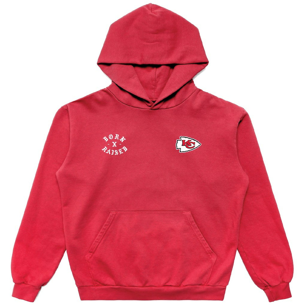 Kansas City Chiefs Born x Raised Unisex Pullover Hoodie - Red sale