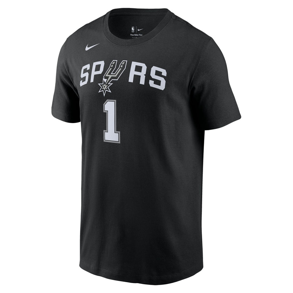 Victor Wembanyama San Antonio Spurs Icon 2022/23 Name & Number T-Shirt - Black shop