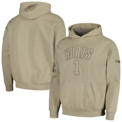Jalen Hurts Philadelphia Eagles Pro Standard Player Name & Number Pullover Hoodie - Tan outlet